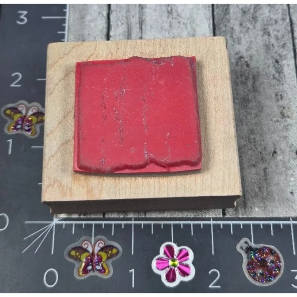 Just For Fun Double Sided Frame Background 2001 Rubber Stamp Wood #A67
